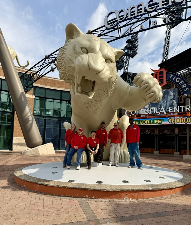 cleaning comerica park for opening day