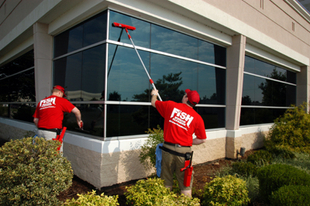 Window Cleaners Westmont  Two FISH Window Cleaners Clean Exterior Office Windows